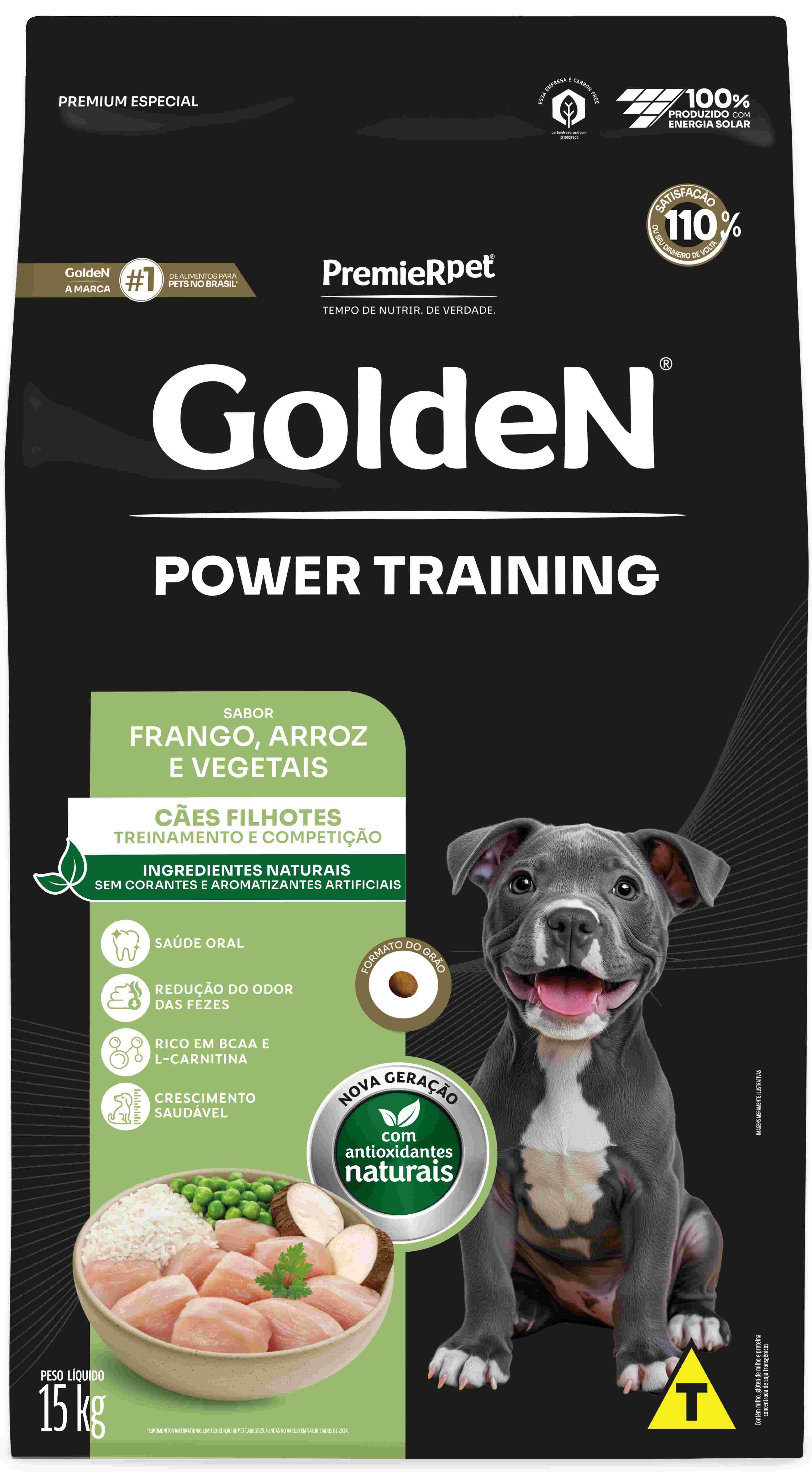 GOLDEN POWER CAES FILHOTES TRAINING FRANGO E ARROZ 15KG