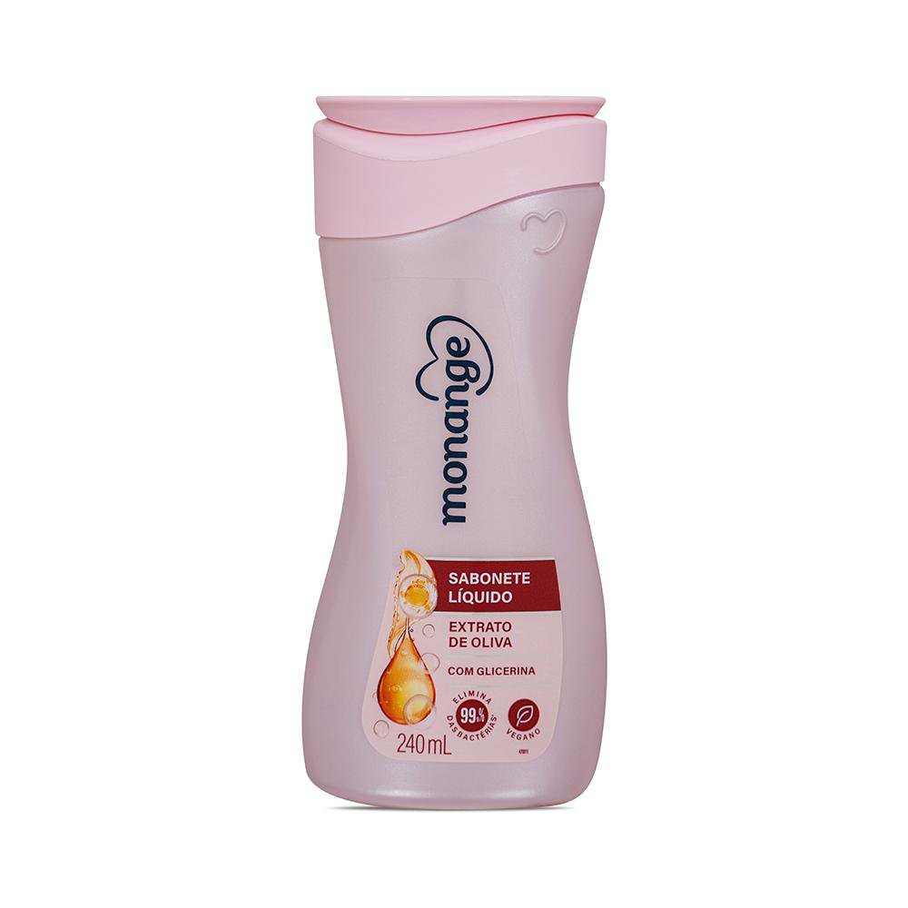 SABONETE LIQUIDO MONANGE EXTRATO OLIVA 240ML