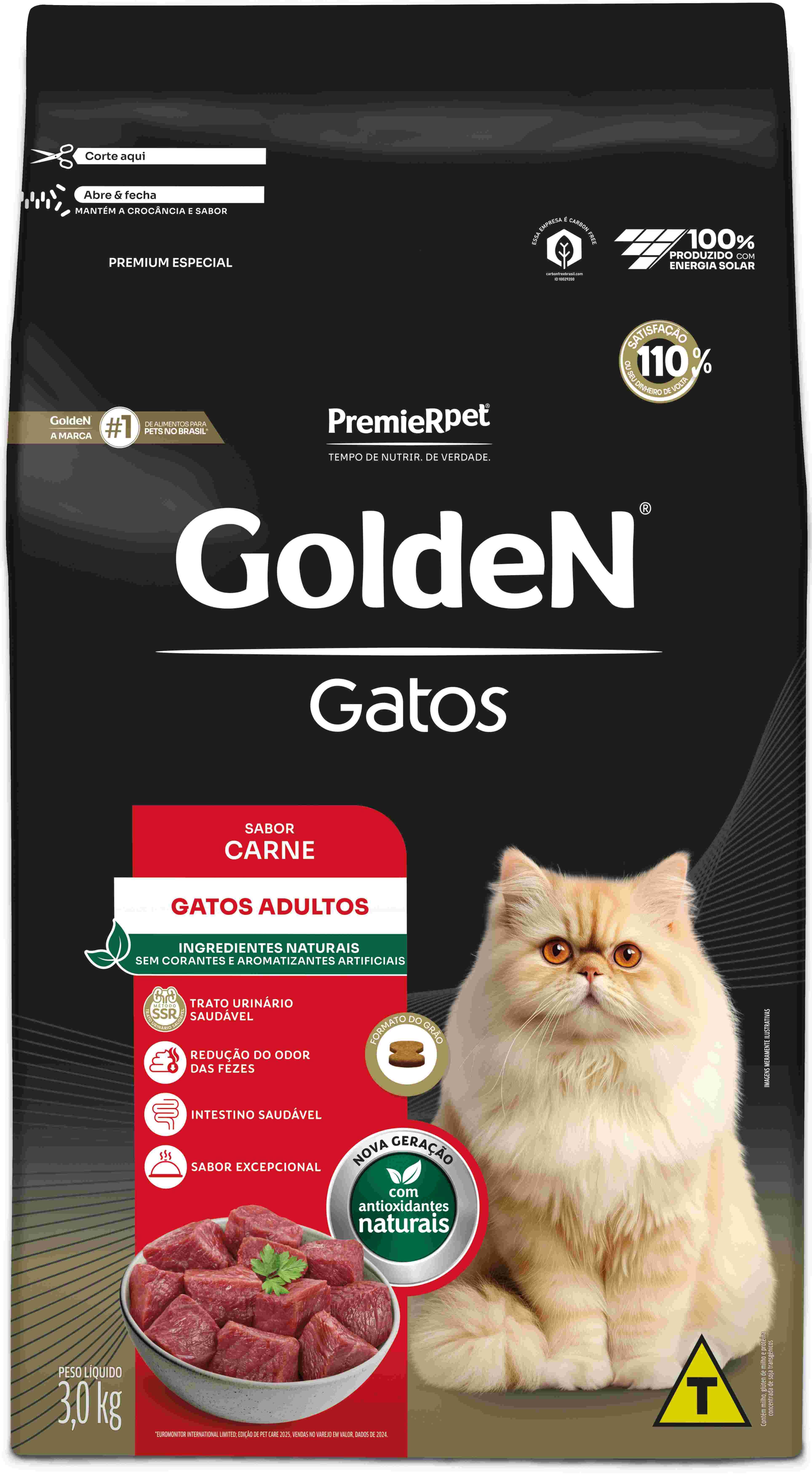 GOLDEN GATOS ADULTOS CARNE 3KG