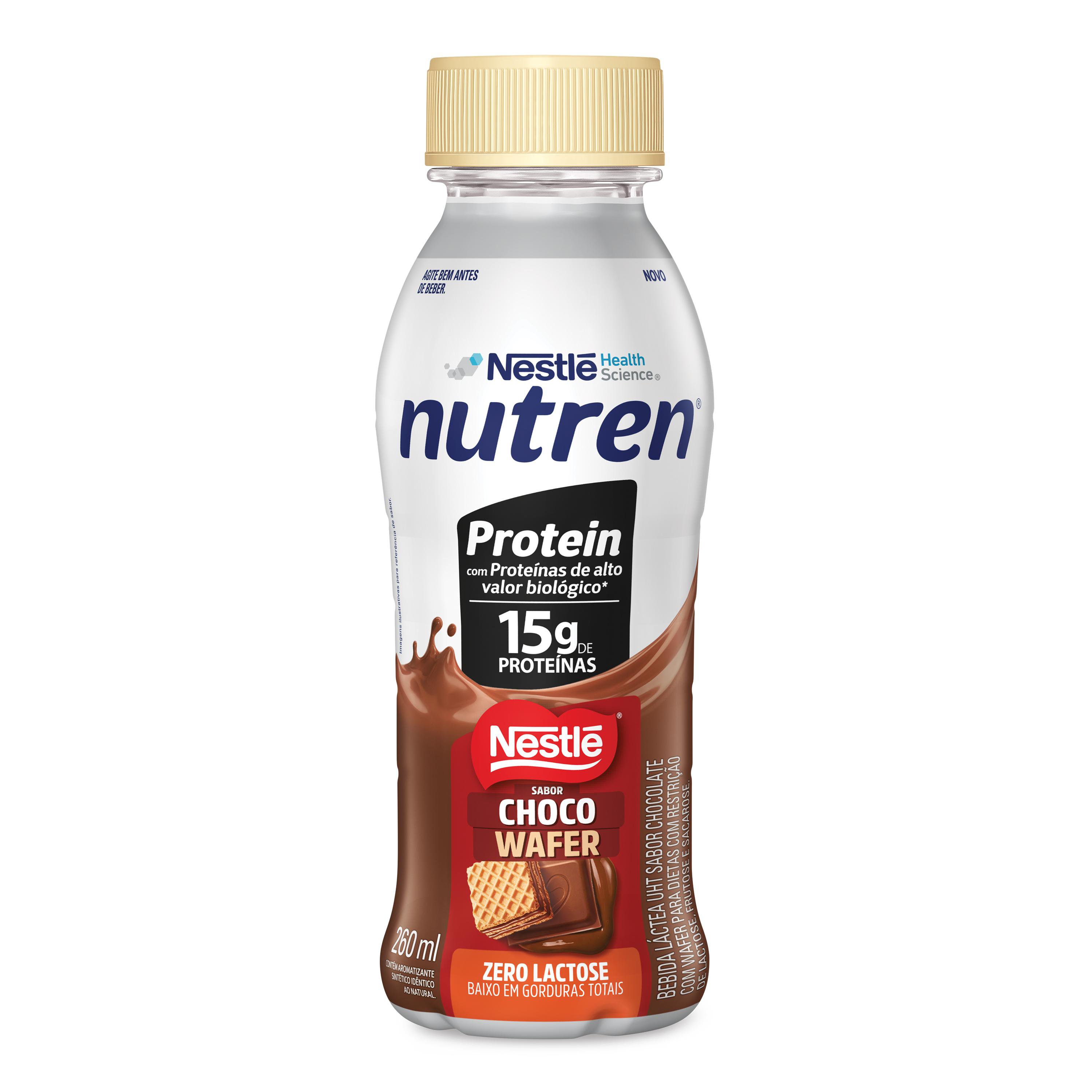 BEBIDA LACTEA NUTREN PROTEIN 15G PROTEINAS CHOCOWAFER 260ML