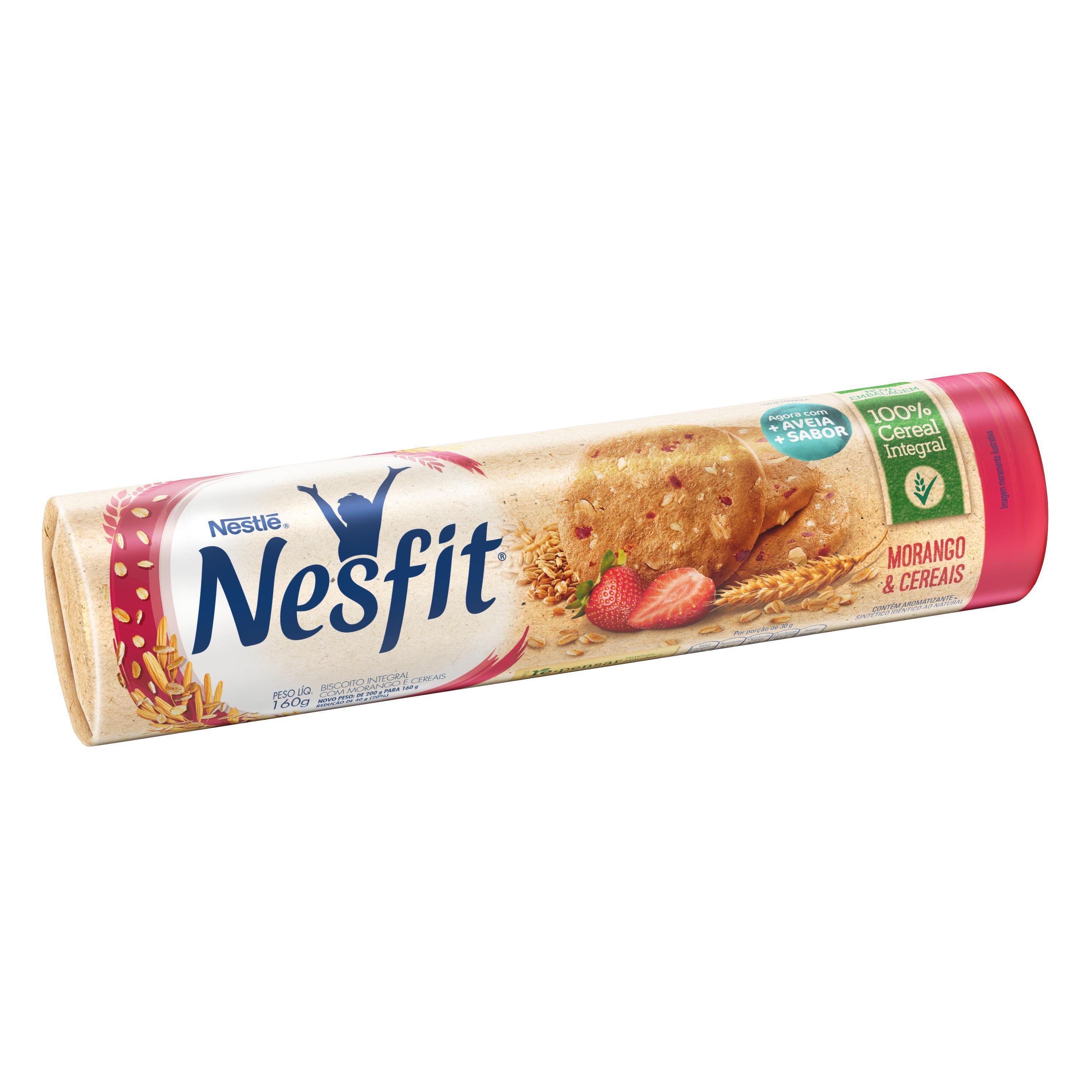 BISCOITO NESFIT MORANGO E CEREAIS 160G