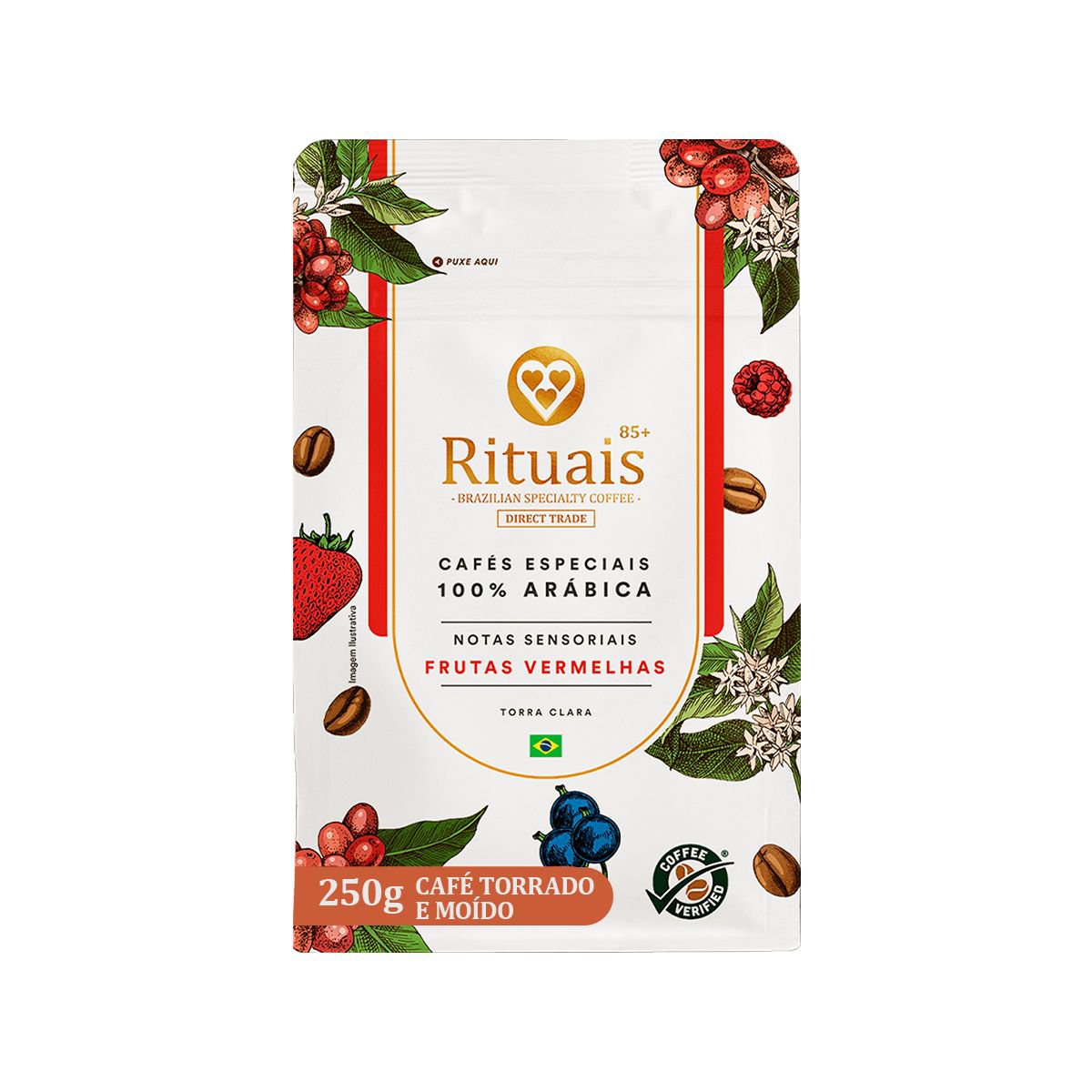CAFE EM PO RITUAIS FRUTAS VERMELHAS 3 CORACOES 250G