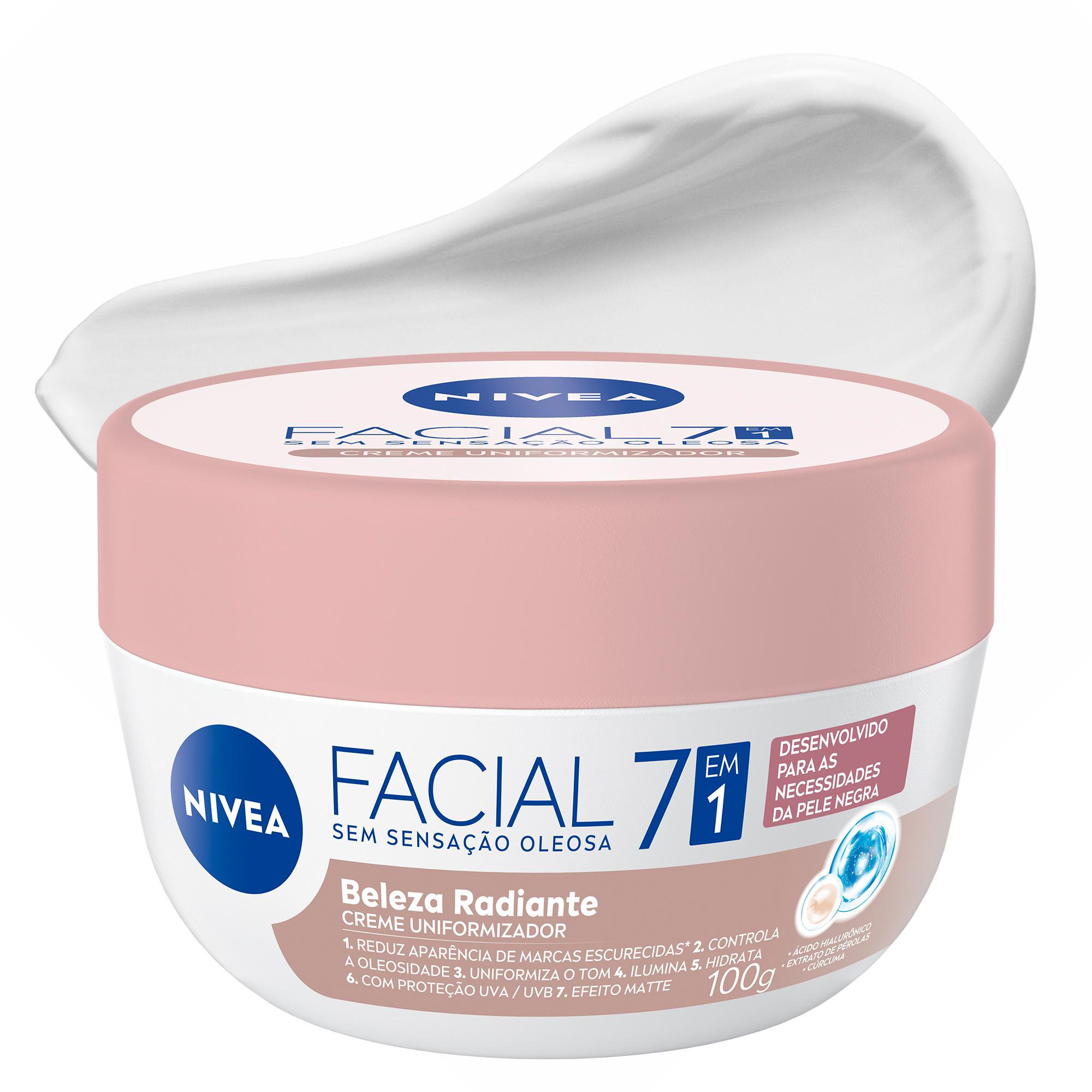NIVEA CREME FACIAL UNIFORMIZADOR BELEZA RADIANTE 7 EM 1 100G