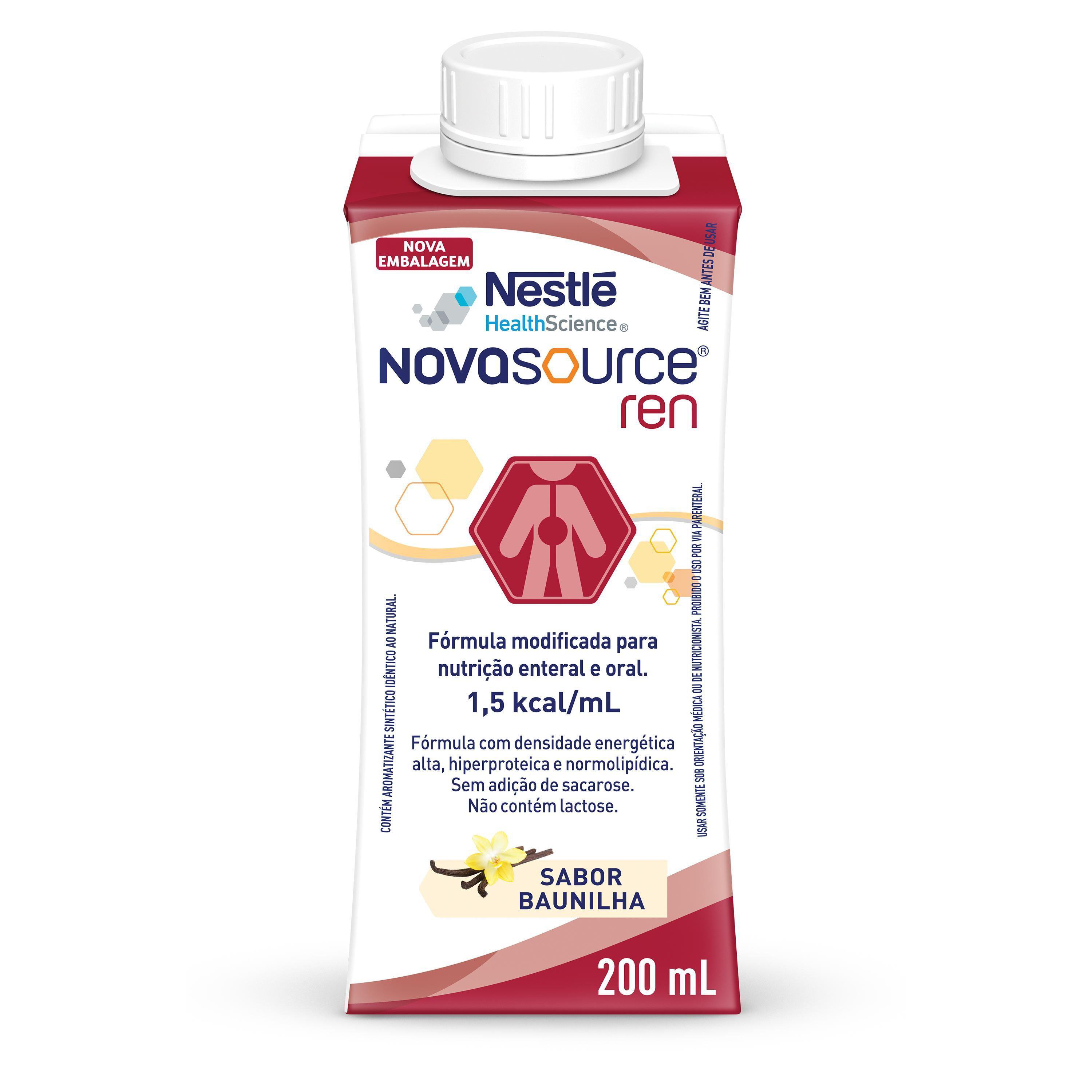 NUTRICAO ENTERAL E ORAL NOVASOURCE REN BAUNILHA 200ML
