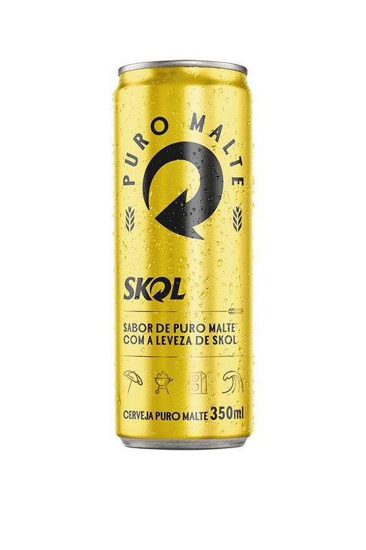 CERVEJA SKOL PURO MALTE 350ML LATA SLEEK
