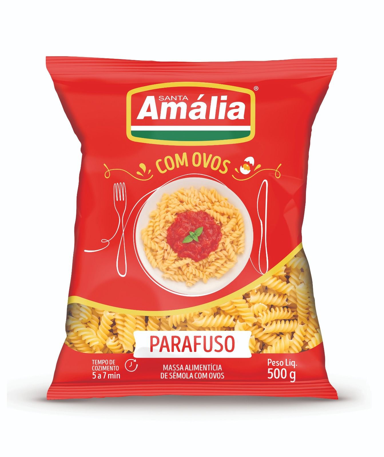 MACARRAO PARAFUSO OVOS SANTA AMALIA 500G