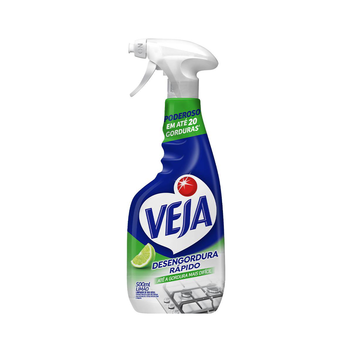 VEJA DESENGORDURA RAPIDO LIMPADOR SPRAY LIMAO 500ML