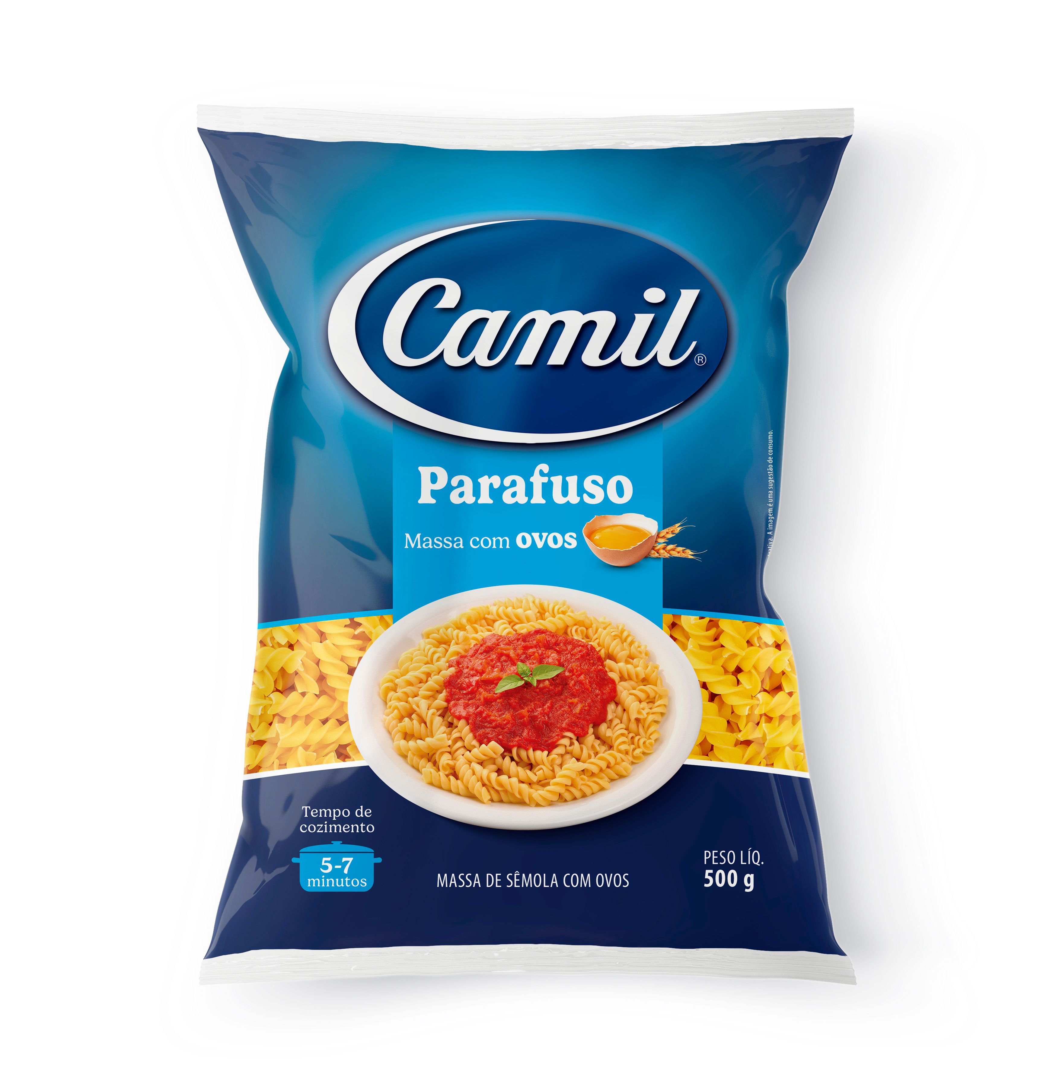 MASSA PARAFUSO OVOS CAMIL 500G