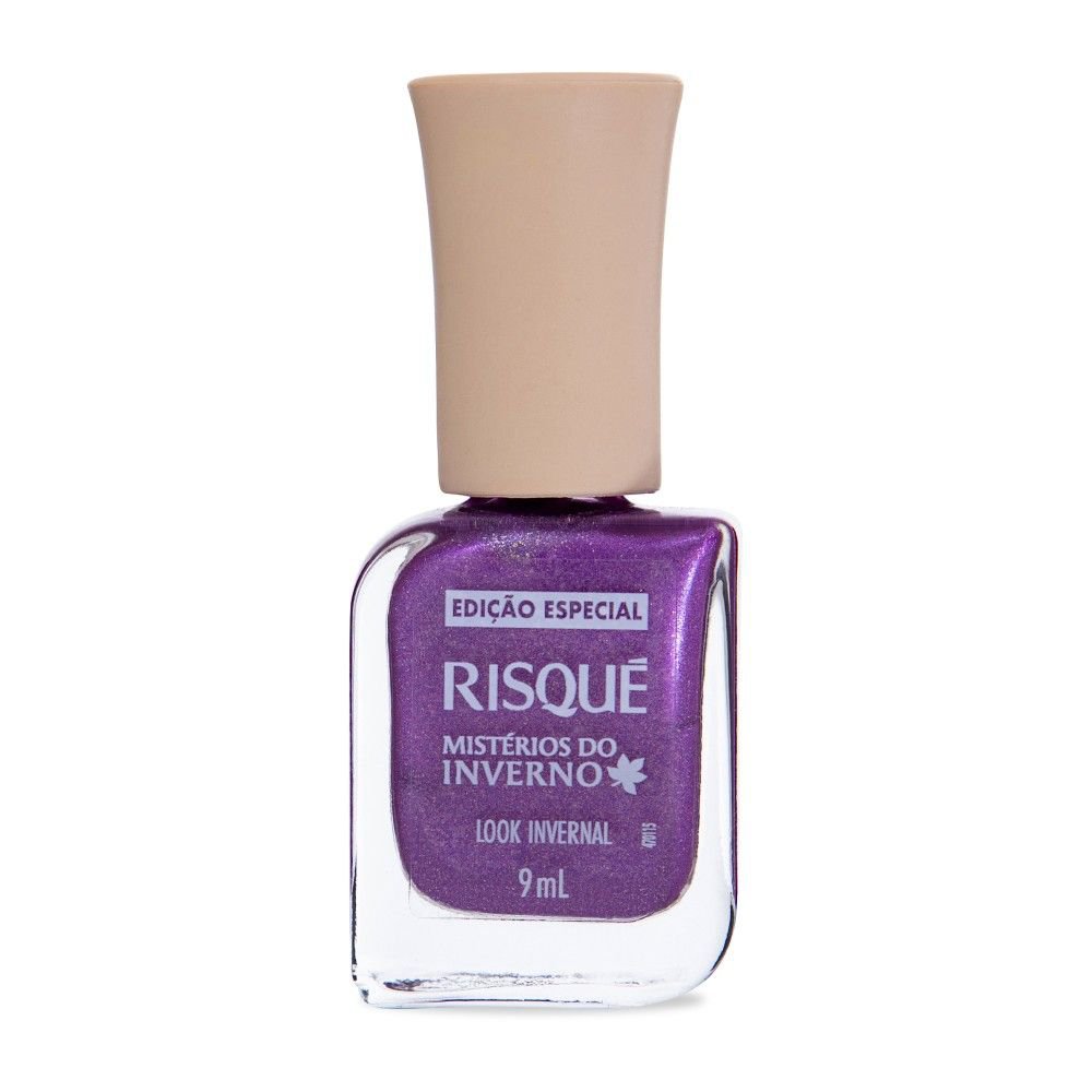 ESMALTE ROXO RISQUE MISTERIOS DO INVERNO LOOK INVERNAL METALICO 9ML
