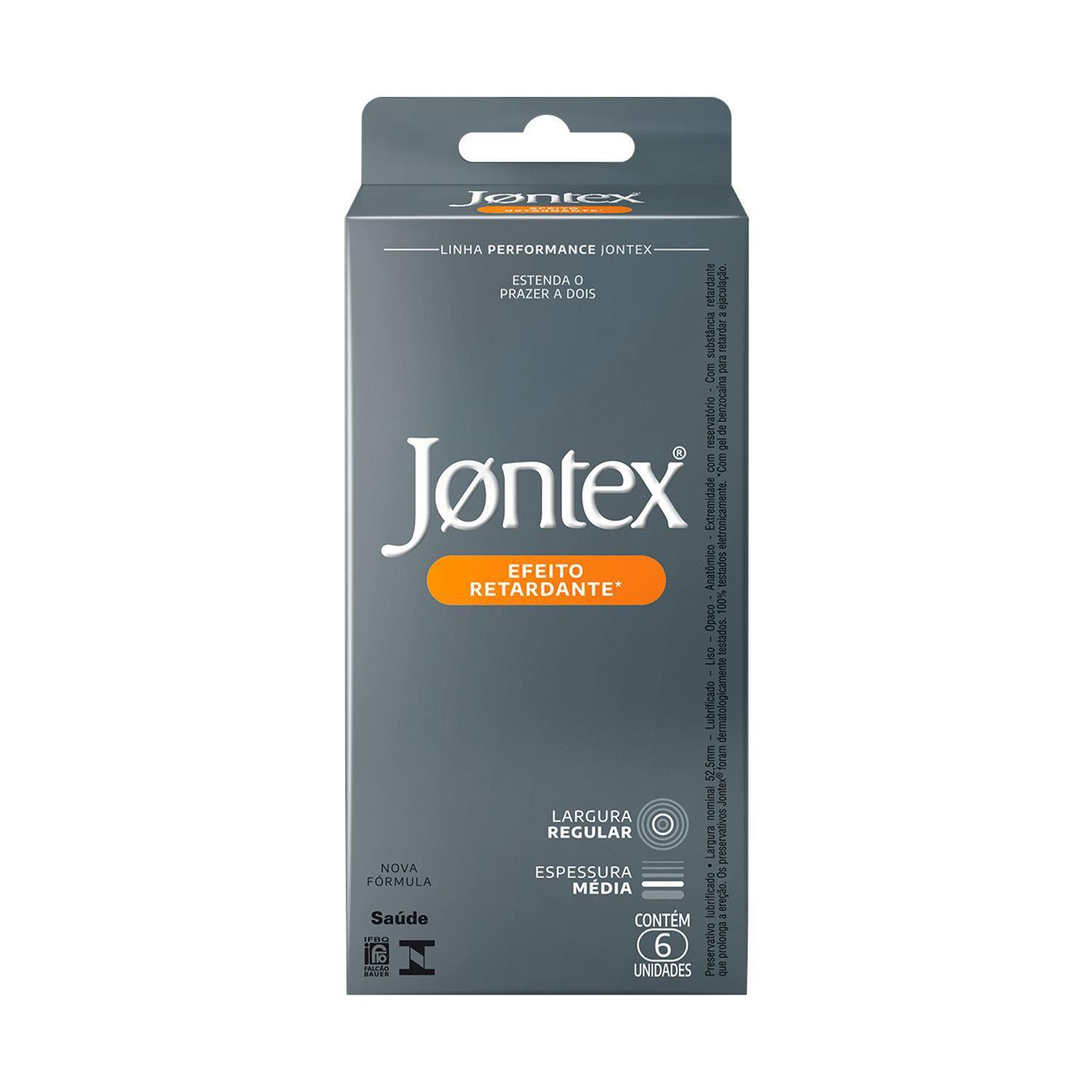 JONTEX EFEITO RETARDANTE CAMISINHA PRESERVATIVO 6 UN