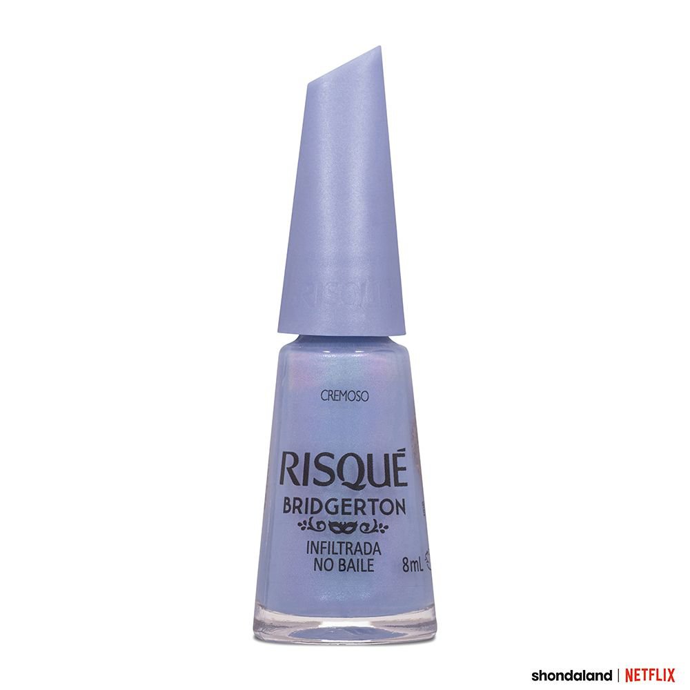 ESMALTE AZUL RISQUE BRIDGERTON INFILTRADA NO BAILE CREMOSO 8ML