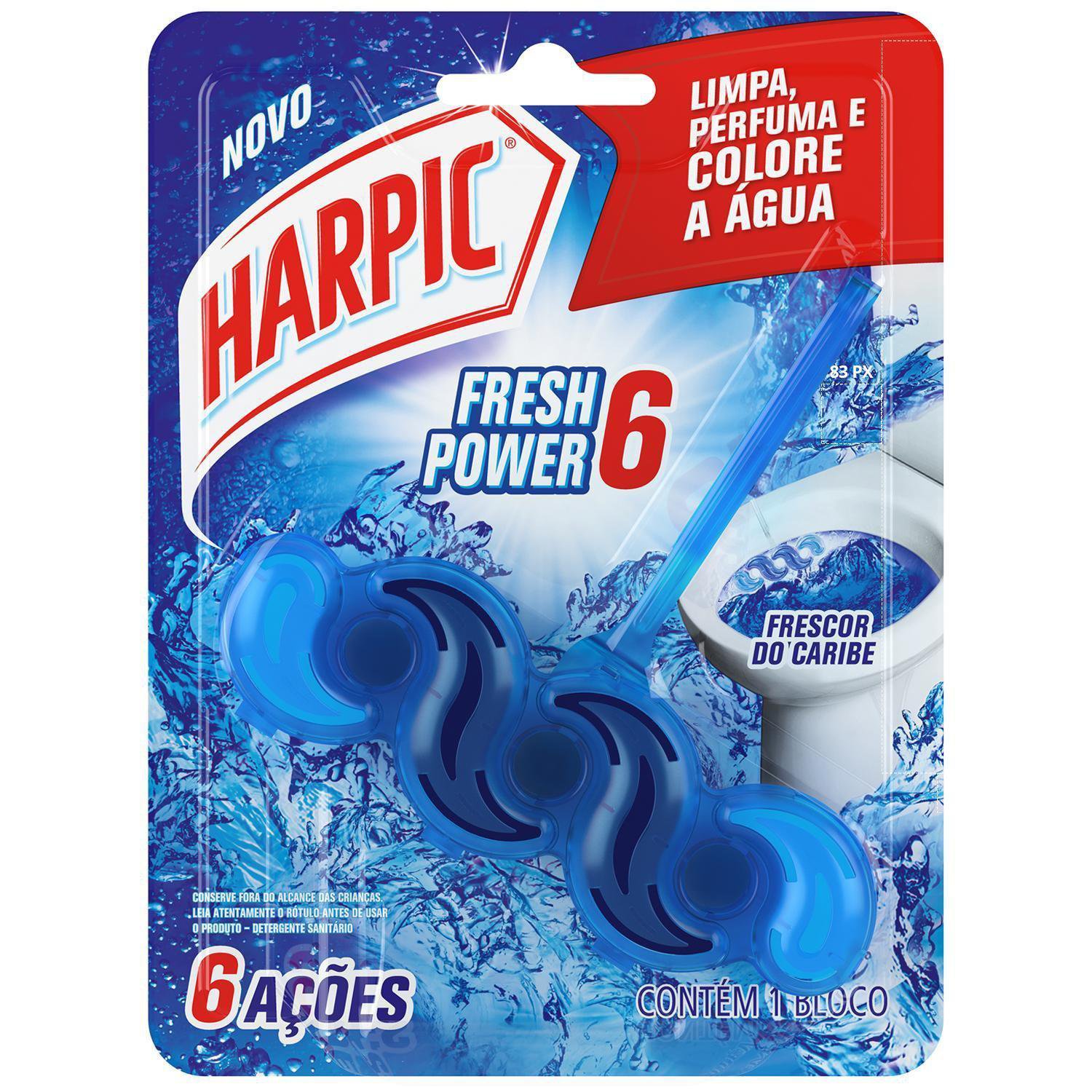 HARPIC FRESH POWER 6 DESODORIZADOR SANITARIO FRESCOR DO CARIBE