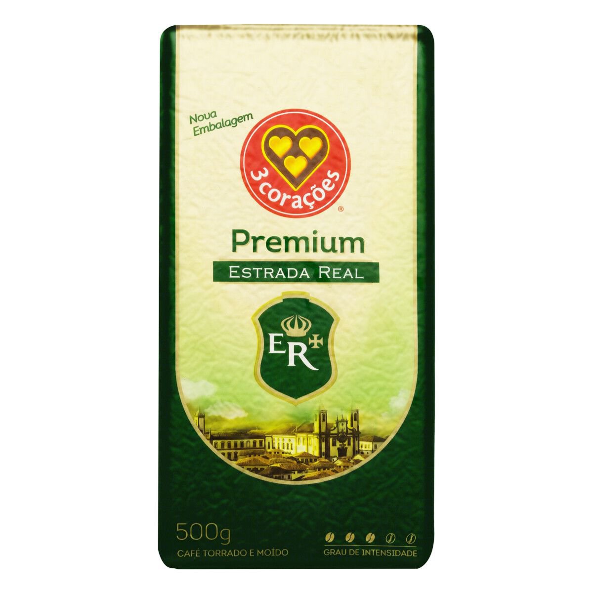 CAFE EM PO 3 CORACOES ESTRADA REAL VACUO 500G
