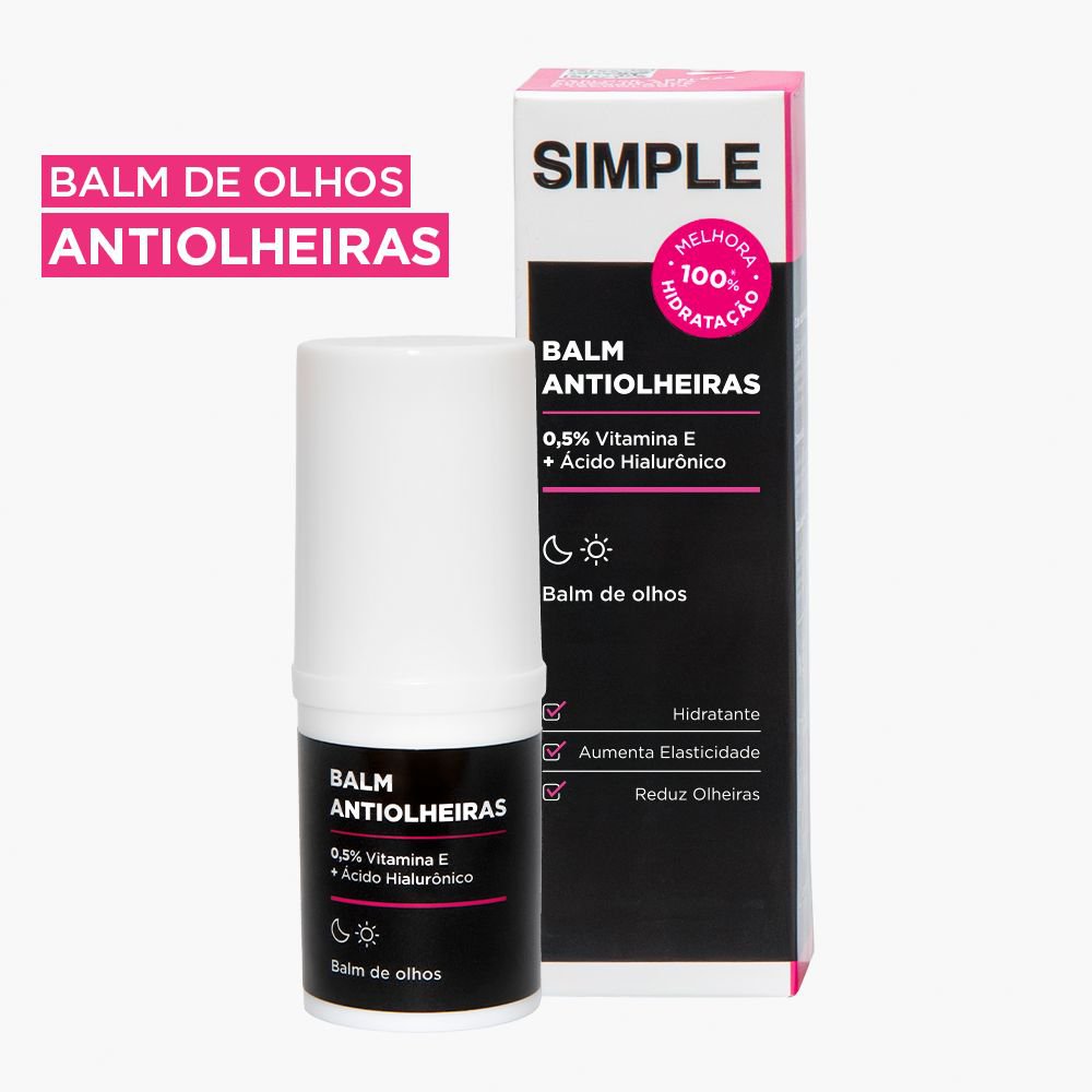 BALM STICK HIDRATANTE SIMPLE ANTIOLHEIRAS VEGANO 12G