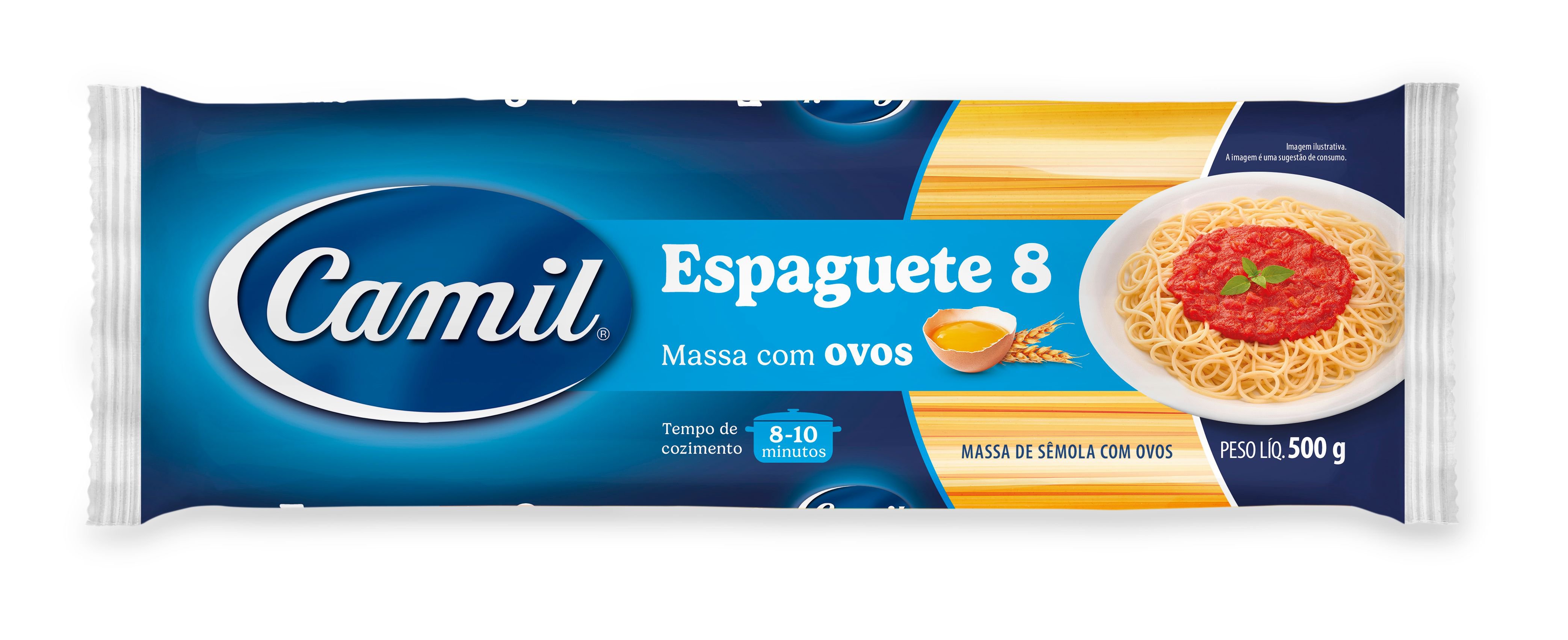 MASSA ESPAGUETE 8 OVOS CAMIL 500G