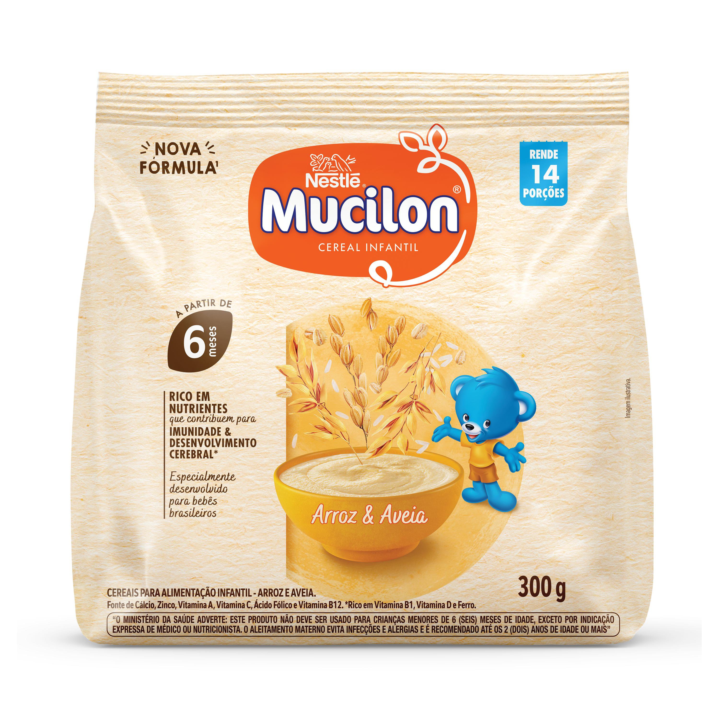 CEREAL INFANTIL MUCILON ARROZ E AVEIA 300G