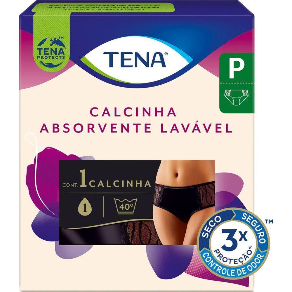 CALCINHA ABSORVENTE LAVAVEL TENA PRETA P