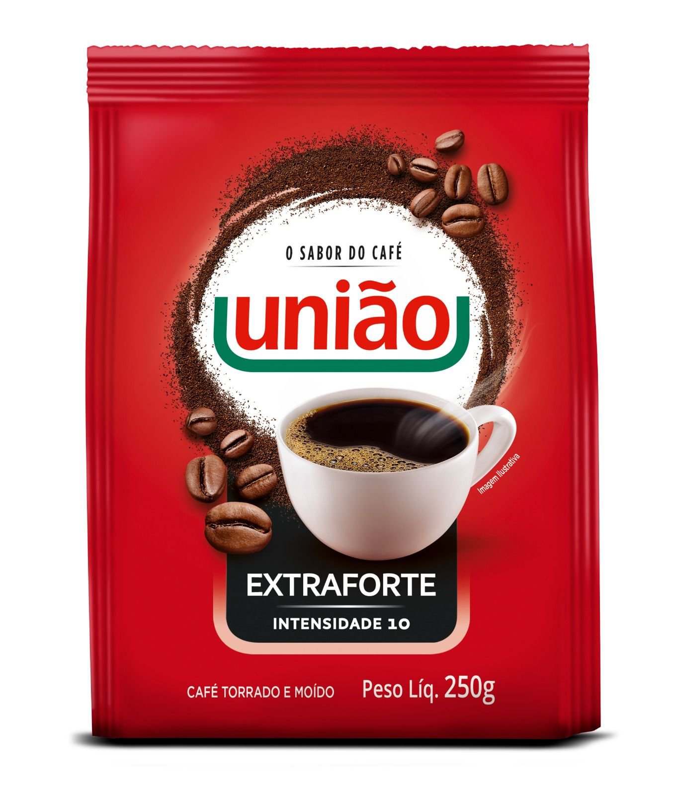 CAFE TORRADO E MOIDO EXTRA FORTE POUCH UNIAO 250G