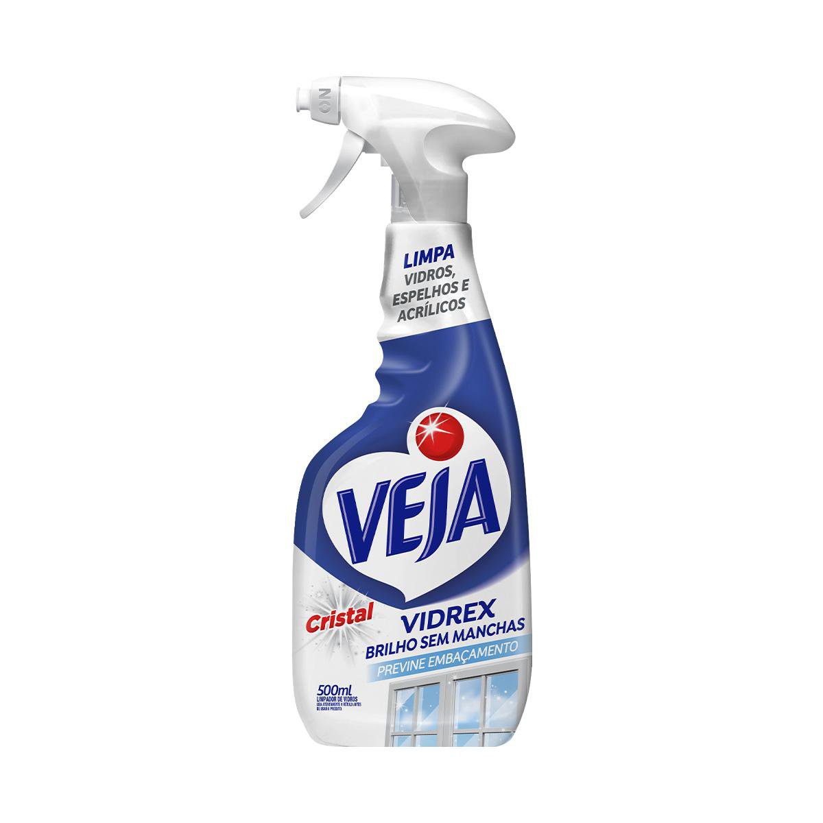 LIMPA VIDROS SPRAY VEJA VIDREX CRISTAL 500ML