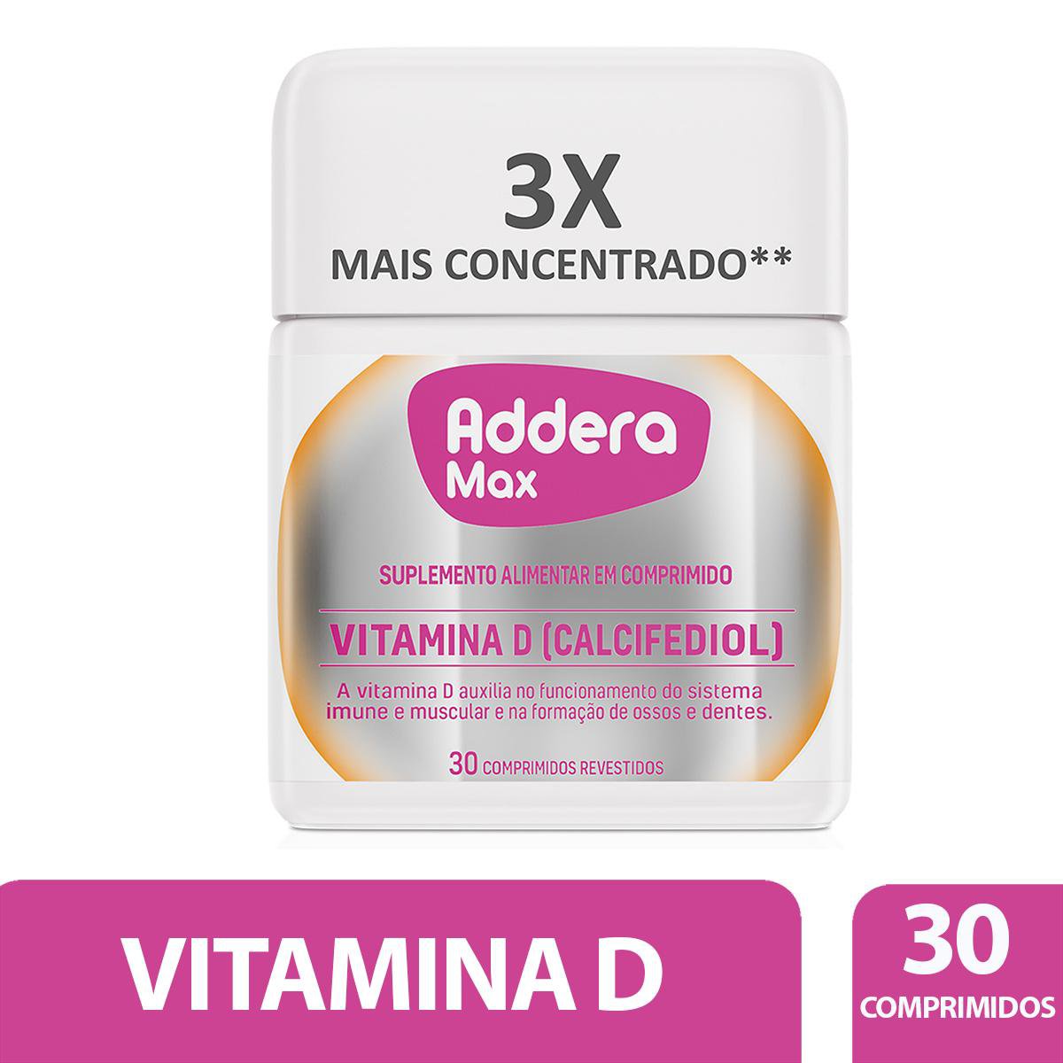 VITAMINA D ADDERA MAX 30 COMPRIMIDOS