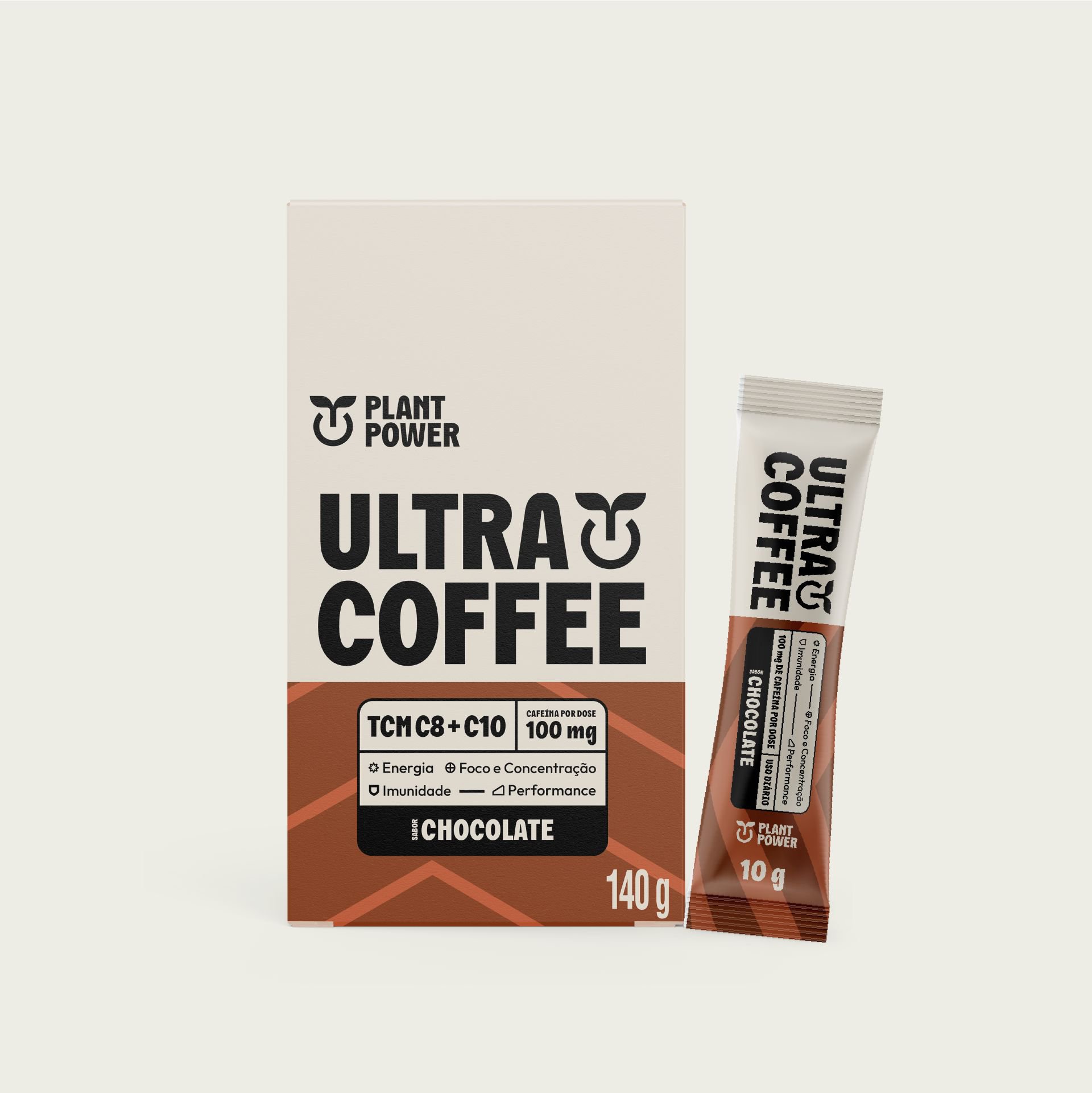 SUPLEMENTO ULTRACOFFEE CHOC PLANT POWER INDIVIDUAL 10G