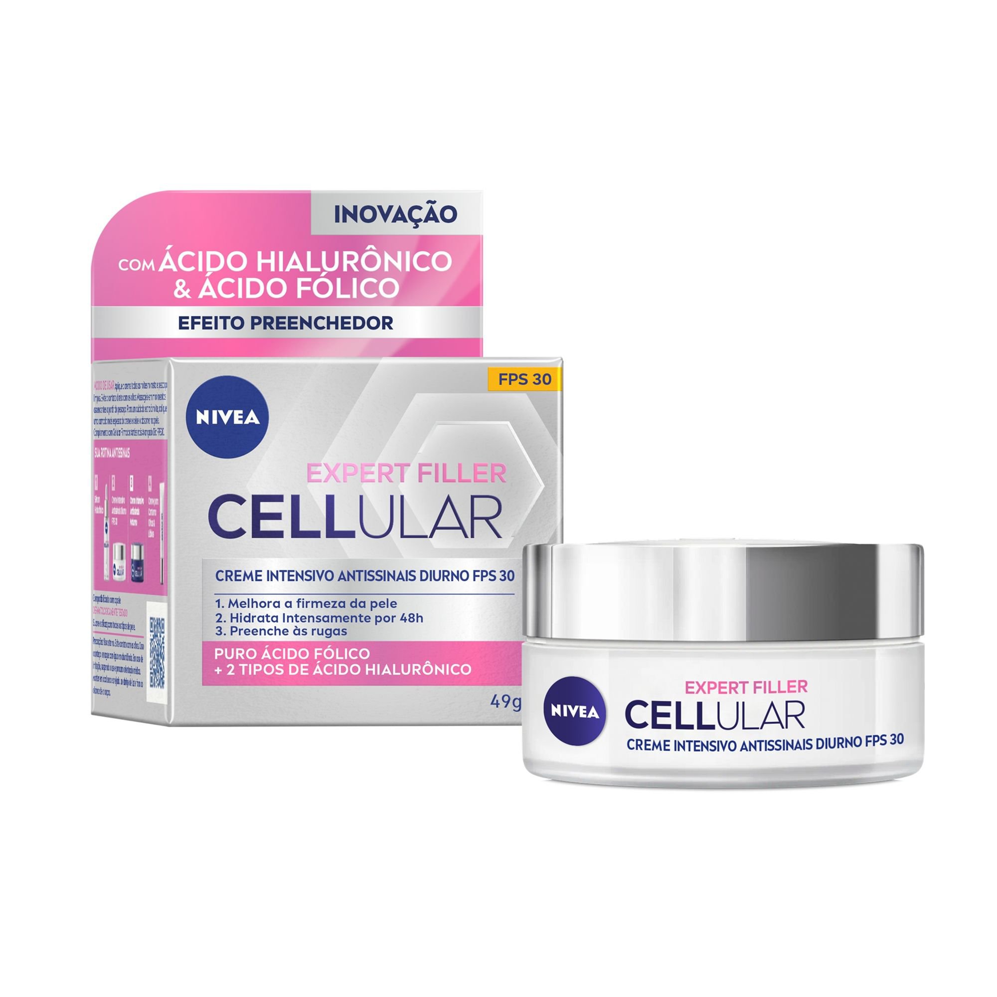 NIVEA CREME FACIAL ANTISSINAIS CELLULAR FILLER DIA FPS 30 49G